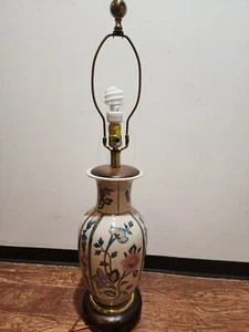 Frederick Cooper,  Vintage Table Lamp, Floral/Crackle Design, NICE! - Picture 1 of 22