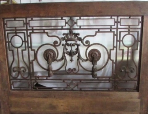 Wooden Bed Headboard Wrought Iron. A3010 Cover