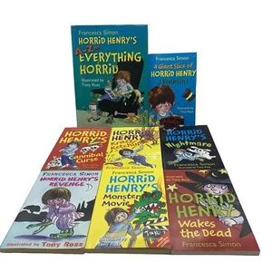 Horrid Henry 10 Story / 8 Book Collection / Set by Francesca Simon - Foto 1 di 23
