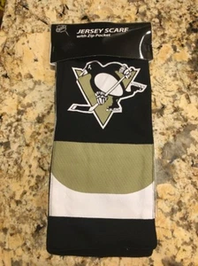 Neu Pittsburgh Penguin NHL Hockey Trikot Schal mit Reißverschlusstasche schwarz gold - Bild 1 von 7