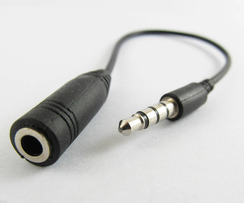 1pcs 3.5mm 4 Pole Male to 3.5mm Female Stereo Audio Headphone Jack Adapter Cable - Image 1 of 1