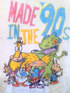 Nickelodeon Made In the 90's White TShirt Size Medium Good Condition SEE NOTES - Picture 1 of 7