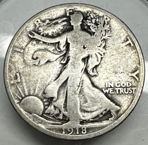 1918-D Walking Liberty Half VG - Bild 1 von 2