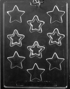 STAR ASSORTMENT PIECES candy chocolate molds stars superstar - Picture 1 of 1