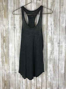 $78 JOE'S Jeans The "T" Anika Tank Top Metallic Gray Black M Medium NWT NEW - Picture 1 of 9
