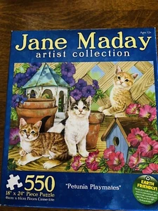 Jane Maday "Petunia Playmates" 550 Piece Jigsaw Puzzle 18" x 24" - Picture 1 of 1