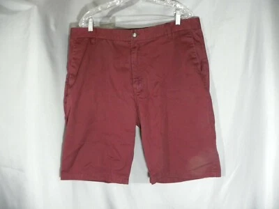 Volcom Shorts Mens 38 Red  Flat Front Chino Golf Walk Hike Cotton Canvas Soft - Image 1 of 4