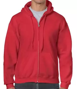 Gildan Pesado Cremallera Completa Sudadera con Capucha Para Hombres Clásica Sudadera con Capucha Unisex Jersey Top - Imagen 1 de 40