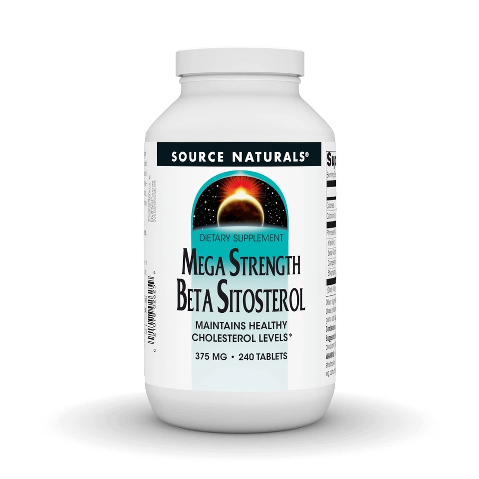Source Naturals Mega Strength Beta Sitosterol 375mg 240 Tablets