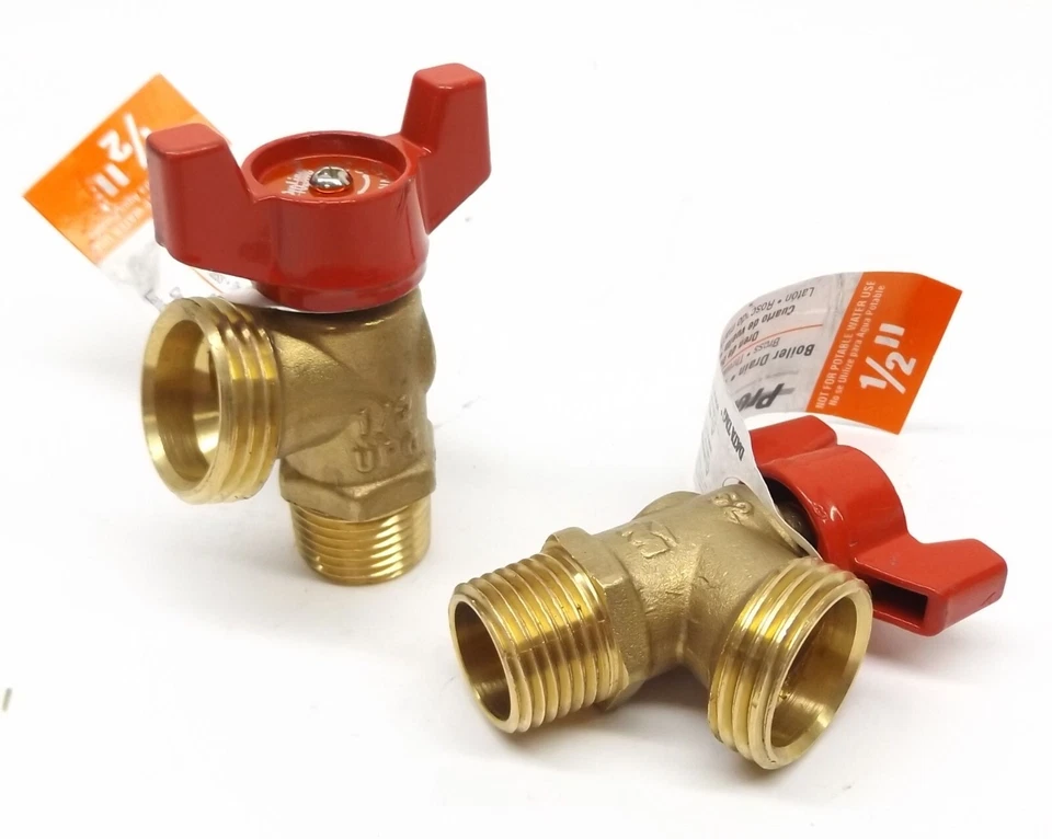 Lot of 2 Mueller 102–053NH 1/4 Turn 1/2″ Mip Brass Boiler Drain 125 Psi - Изображение 1 из 1