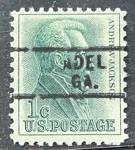 ADEL, GEORGIA Precancel TYPE 729 One Cent Andrew Jackson Stamp - Picture 1 of 1