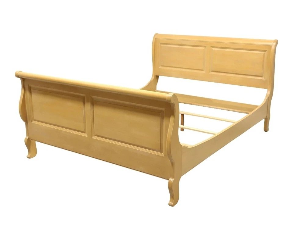 Ethan Allen Country French Queen Sleigh Bed 26-5611 Bisque 270 - Image 1 of 4