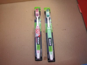 2 Lot Of Reach Advanced Design Head Soft Toothbrush Random Color - Picture 1 of 3