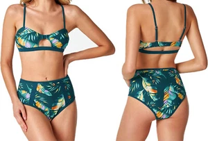 Cupshe Damen Badeanzug High Waist Bikini Slip Set Schwimmanzug - Gr. L 42 - Bild 1 von 4