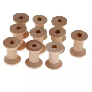 10 Pieces of Thread Spools Spools, Wooden Ribbon Spools - Picture 1 of 4