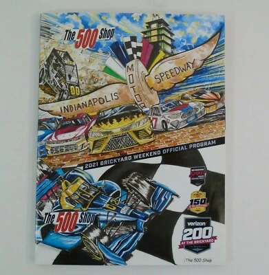 2021 Brickyard Weekend Souvenir Program Verizon 200 & Big Machine Spiked GP - Image 1 of 4