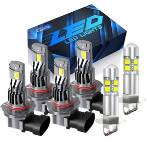 For Toyota Corolla 2001-2004 Sedan 4-Door 1.8L LED Headlights Bulb Fog Light Kit - Picture 1 of 10