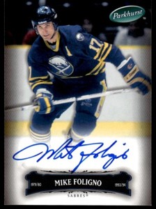 2006-07 Parkhurst Autographs Mike Foligno Auto Buffalo Sabres #62