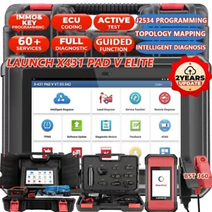 LAUNCH X431 PAD V ELITE Car Diagnostic Scanner Tools ECU Advanced Programming - Picture 1 of 22