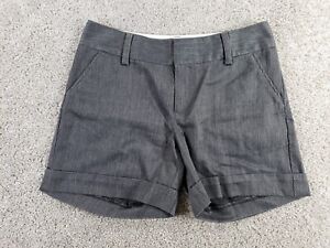 Gap Women's Shorts Size 4 Gray Solid Flat Front Cotton Polyester