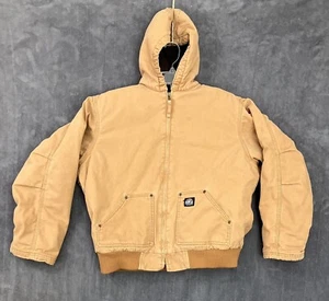 Polar King By Key Youth XL Carhartt Type Insulated Jacket Coat Fleece Canvas Tan - Picture 1 of 17