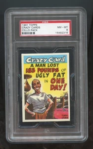 1961 Topps Crazy Cards Cello Pack PSA 8 NM-MT - Picture 1 of 2