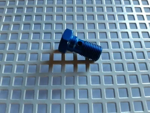 Hohlschraube, Stahlflexleitung, M10x1,00 Brembo, Aluminium, blau eloxiert - Bild 1 von 1