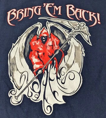 Mens Large Blue Army 64th Brigade Support Battalion Grim Reaper Shirt  - Image 1 of 4