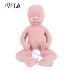 Handmade Sleeping Baby 17''Boy Lifelike Full Body Silicone Doll Reborn Baby
