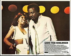 JERRY BUTLER/GLADYS KNIGHT orig lobby card SAVE THE CHILDREN 11x14 movie poster