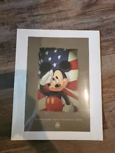 Mickey Salutes America Red ,White , and Blue 8x10 Print - Picture 1 of 3