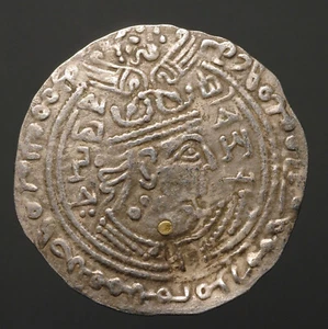 Shahis turcos occidentales H23-30. Sandan. Dracma c.700-750AD AR, trilingüe, bimetálico - Imagen 1 de 2