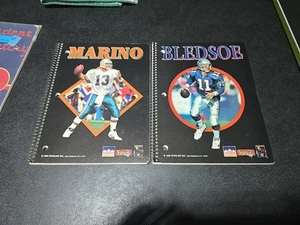 Dan Marino Drew Bledsoe 1995 Starline Spiral Notebook Lot Dolphins Patriots - Picture 1 of 4