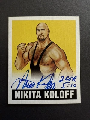 2012 Leaf Originals 摔跤 Nikita Koloff 签名 94/99 WCW NWA 带铭文 — 第 1/2 张图片