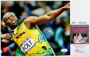 Usain Bolt signed London 2012 Olympische Sommerspiele 8x10 Foto Autogramm Track JSA COA - Bild 1 von 5
