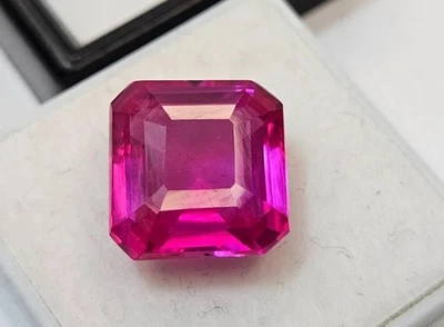 Excelente piedra preciosa suelta natural con forma de zafiro rosa corte cuadrado 7+ quilates certificado EGL Foto 1 de 4