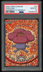 2000 TOPPS CHROME POKEMON T.V. #45 VILEPLUME SPARKLE PSA 10 ***LOW POP 18*** - Picture 1 of 2