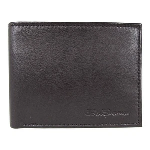 Ben Sherman Mens Kensington Collection 16005C Leather Passcase Wallet, Black - Afbeelding 1 van 4