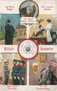 AK 1. Weltkrieg, "Militär Barometer", n. gelaufen - Picture 1 of 1