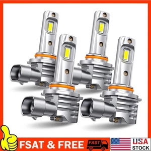 9006 9005 LED Headlight Kit Combo Bulbs 12000K High Low Beam Super Bright White - Picture 1 of 13