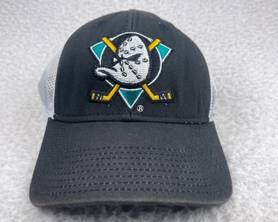 Anaheim Ducks CCM Hockey Snapback Sombrero Para Hombres Negro Blanco Malla Informal Talla Única Foto 1 de 4