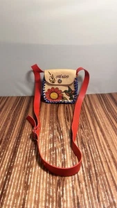 Handgefertigte bemalte Kolibri Leder 4" Mini Tasche Geldbörse Made in Mexico - Bild 1 von 16