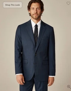 J.Crew NWT MSRP $550 Ludlow Slim-fit suit jacket Italian worsted wool 42R Blue - Picture 1 of 19