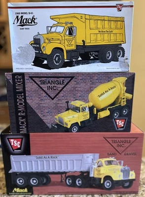 First Gear Triangle, Inc. Dump, Mixer and Dump Trailer - 3 Diecast 1:34 Scale - Image 1 of 4
