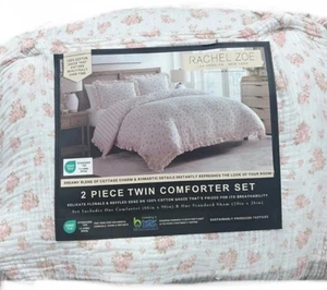 Set piumone Rachel Zoe fiori e morbide volant su garza di cotone 68”x90” - Foto 1 di 3