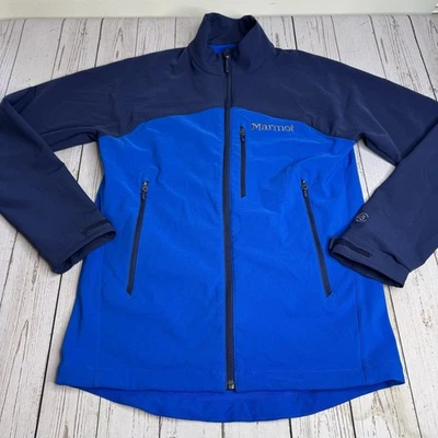 Marmot M3 Softshell Jacket Blue Full Zip Windproof Outdoor Hiking Coat Mens S - Image 1 of 4