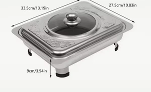 Plato para rozar 4 piezas de acero inoxidable ¡Nuevo impresionante! - Imagen 1 de 6