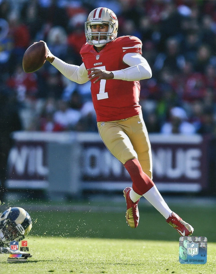 Foto de acción de Colin Kaepernick San Francisco 49ers 2012 NFL 8x10  Foto 1 de 1