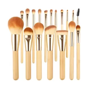 Make-up Pienselset 18Stk Bürsten Beige Pinsel Puderpinsel Schönheit Tasche - Bild 1 von 8