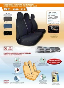 NISSAN NV300 (2016 IN POI) COPRISEDILI COMPLETI BLU IN COTONE SU MISURA 217 - Imagen 1 de 1